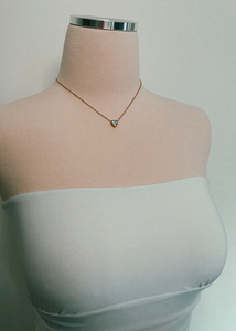 Allie Heart Necklace (Gold/Clear)
