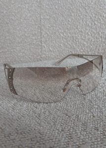 Lounging At The Cabana Sunglasses (Clear / Silver)