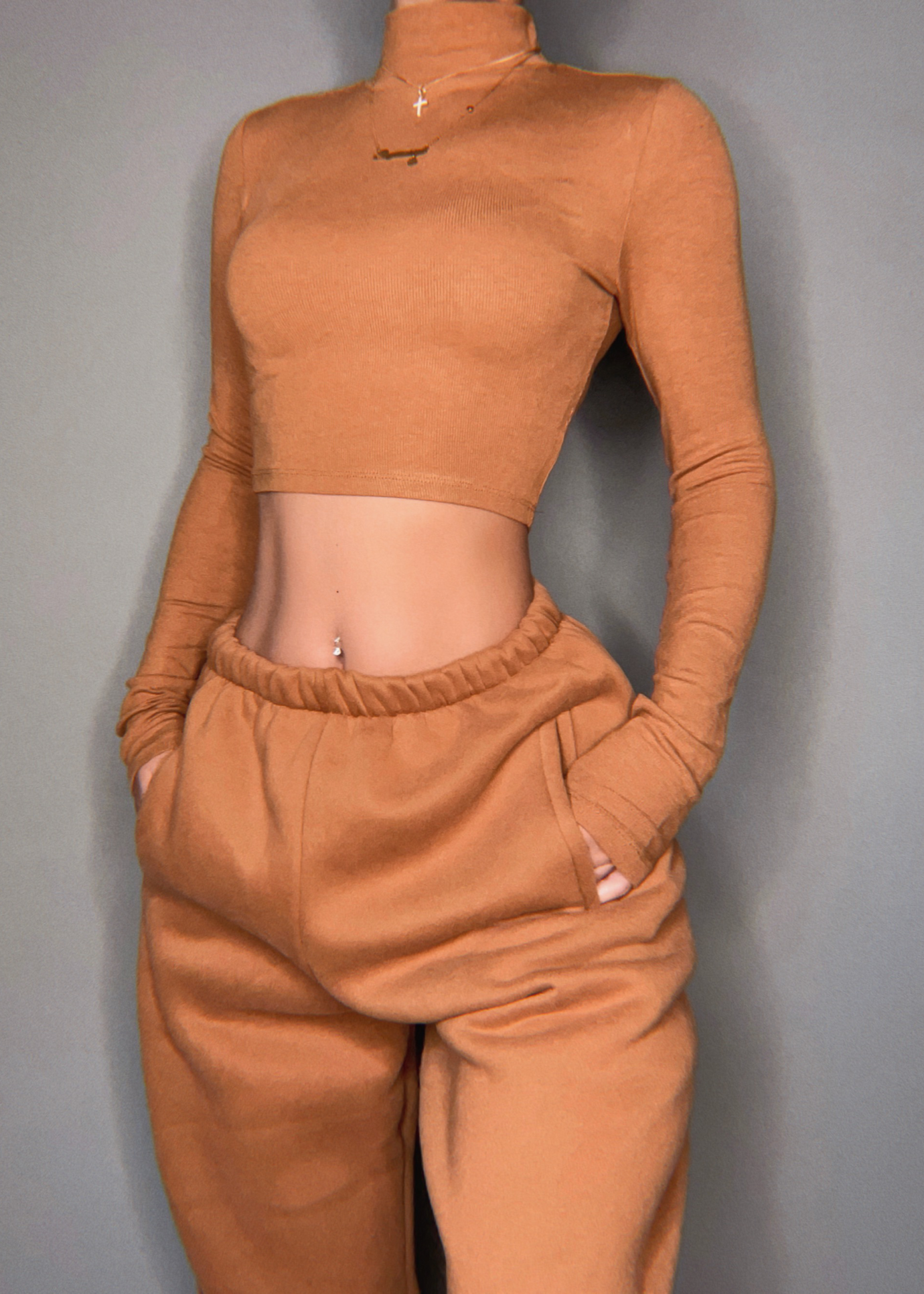 1-800-HIS-LOSS Mock Neck Top (Copper)