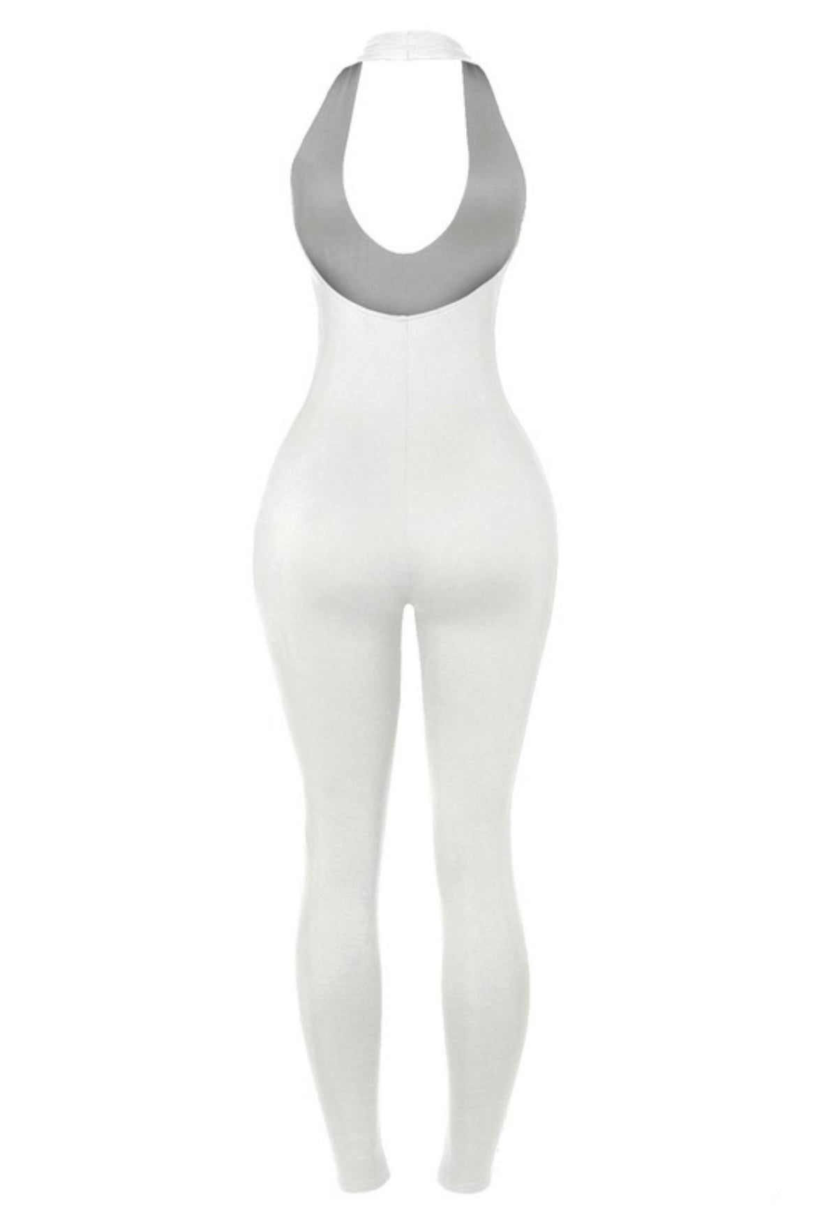 The Perfect Vibe Halter Jumpsuit (White)