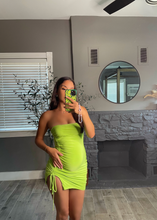 Load image into Gallery viewer, I Got Options Side Slit Mini Dress (Lime)
