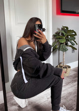 Load image into Gallery viewer, Lets Link Up Fleece Joggers (Charcoal)
