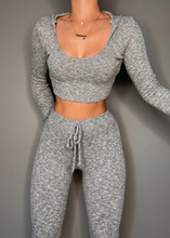 Load image into Gallery viewer, Cozy Feels Long Sleeve Top And Pant Set (Gray)
