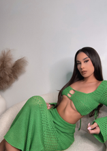 Load image into Gallery viewer, Bali Crochet Top &amp; Skirt Set (Green)
