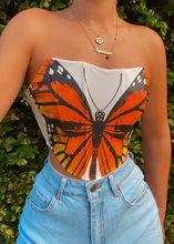 Load image into Gallery viewer, Feeling So Fly Butterfly Top (White)
