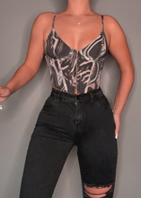 Load image into Gallery viewer, Swirl My Way Corset Top
