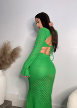 Load image into Gallery viewer, Bali Crochet Top &amp; Skirt Set (Green)
