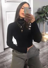 Load image into Gallery viewer, Hold Me Tight Turtle Neck Top (Black)
